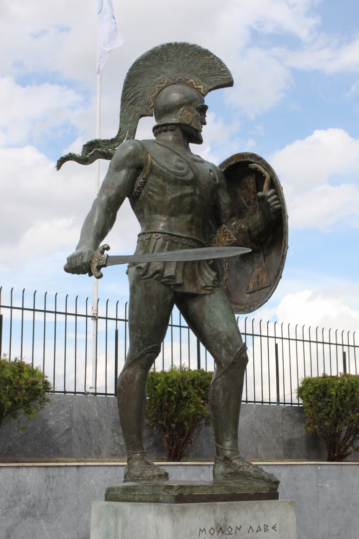 Sparta, Museum, King Leonidas statue,spartan