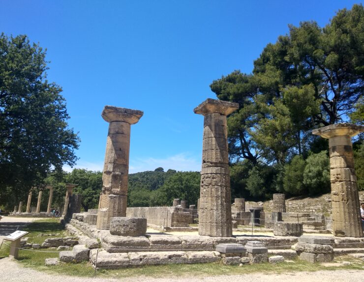 Ancient Olympia Detail of Archaelogical site