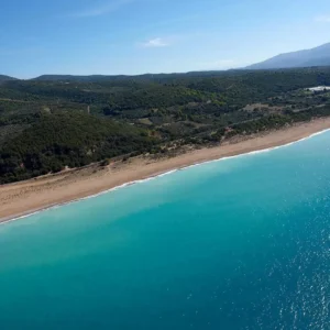Vounaki pristine beach the longest in Greece