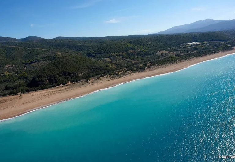 Vounaki pristine beach the longest in Greece