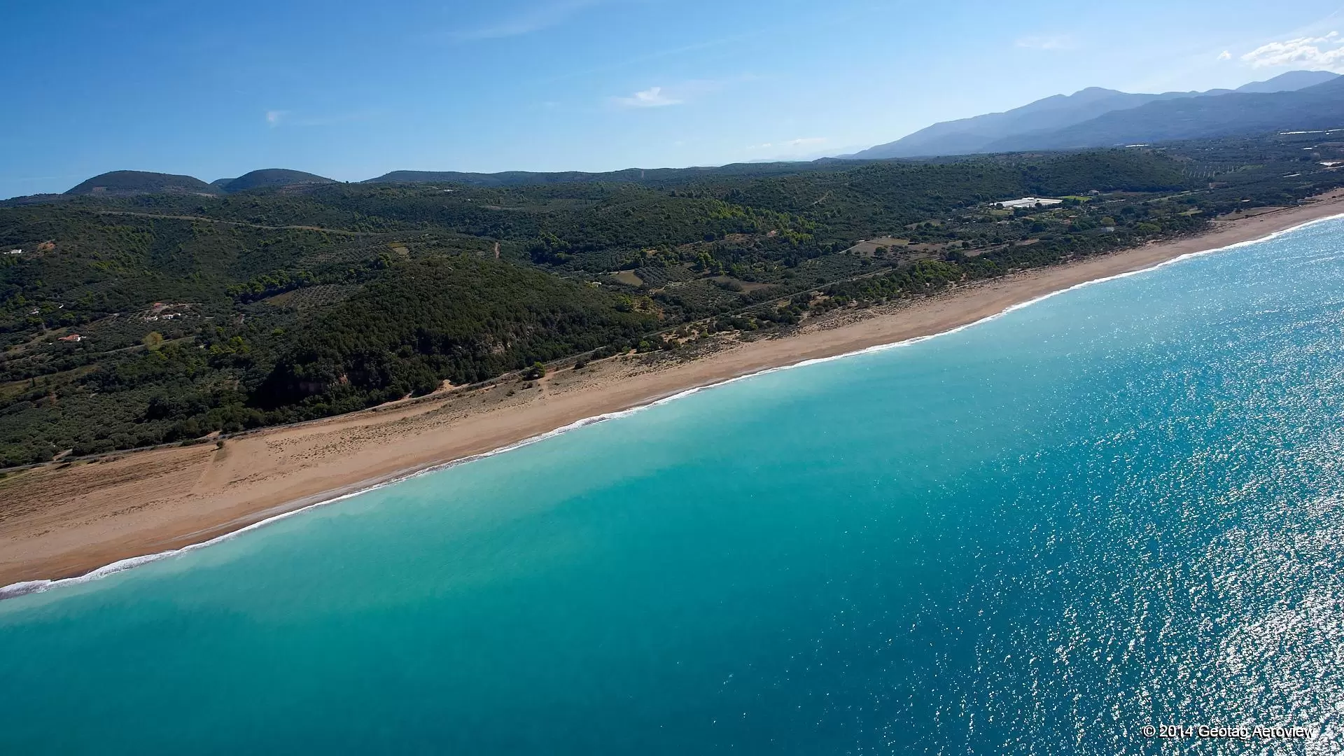 Vounaki pristine beach the longest in Greece