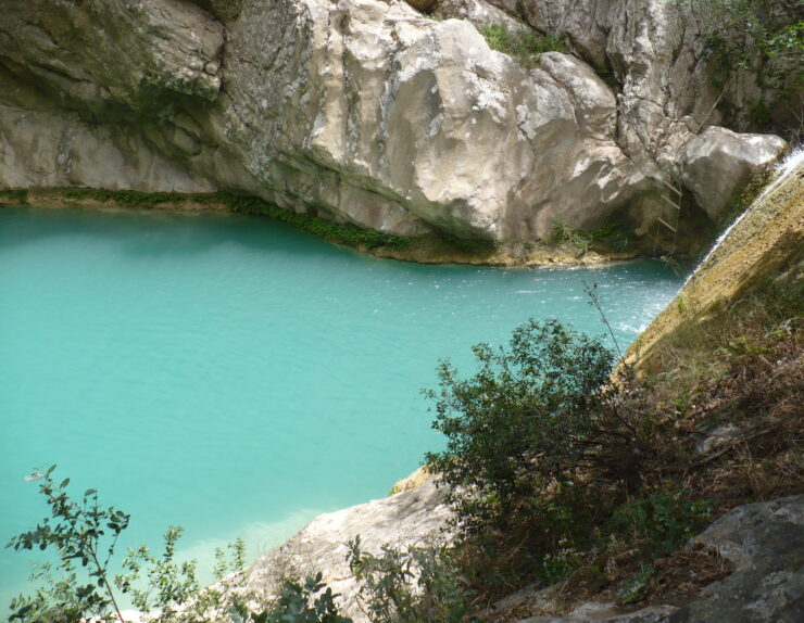 Polylimnio Lakes and waterfalls