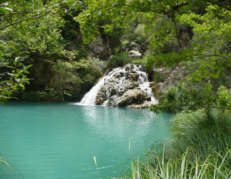 Polylimnio Lakes and waterfalls